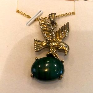 Eagle Pendant with large Malachite Stone
